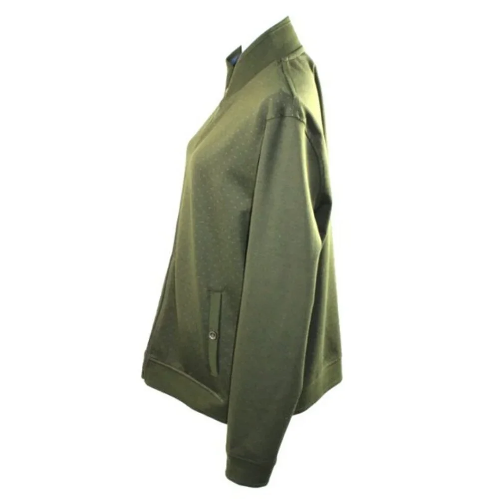 Ted Baker London Robine Olive Green Front Zip Jacket Size 6 (US XXL)